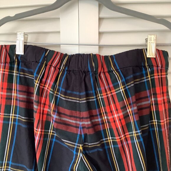 J. Crew women's pajama set shirt long pants XS buttonup plaid red black holiday - Picture 13 of 15